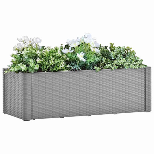 Zahradní vyvýšený záhon se samozavlažováním šedý 100x43x33 cm