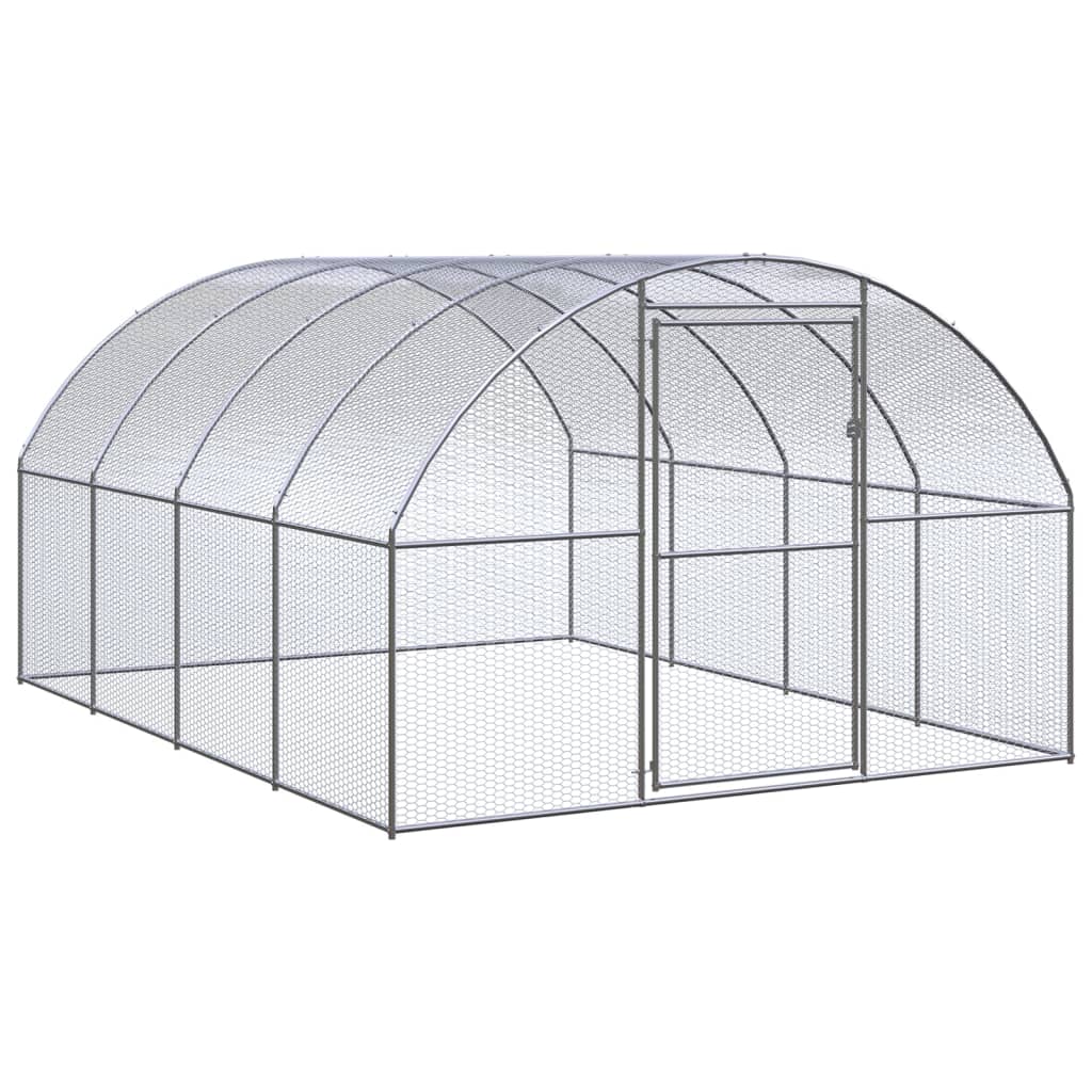 Venkovní klec pro kuřata 3 x 4 x 2 m pozinkovaná ocel