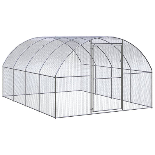 Venkovní klec pro kuřata 3 x 4 x 2 m pozinkovaná ocel