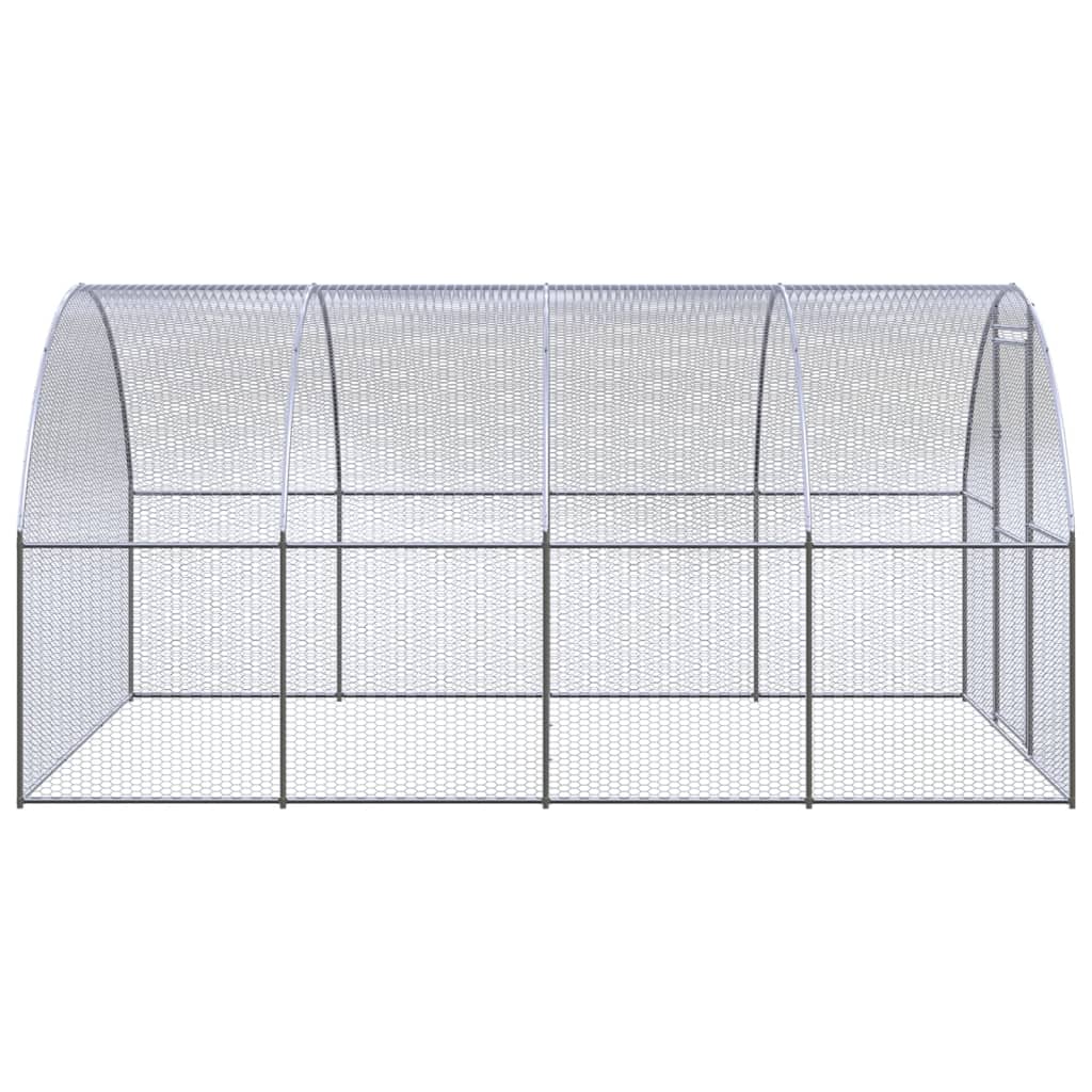 Venkovní klec pro kuřata 3 x 4 x 2 m pozinkovaná ocel