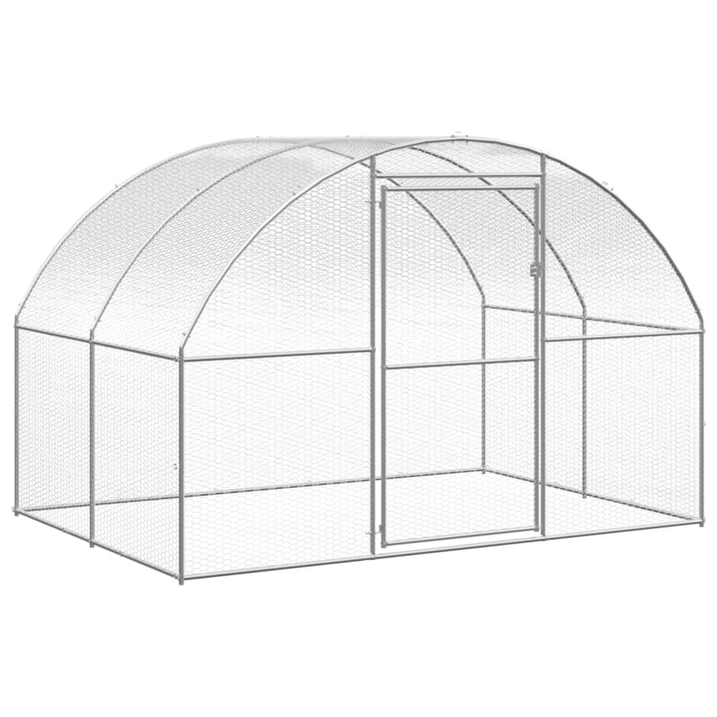 Venkovní klec pro kuřata 3 x 4 x 2 m pozinkovaná ocel
