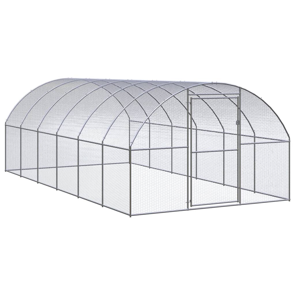 Venkovní klec pro kuřata 3 x 6 x 2 m pozinkovaná ocel