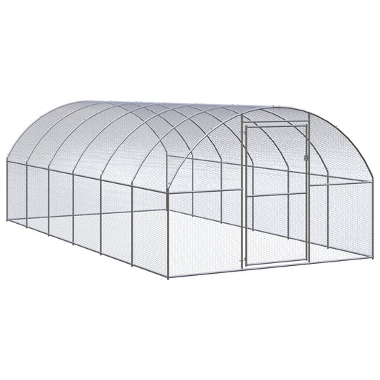 Venkovní klec pro kuřata 3 x 6 x 2 m pozinkovaná ocel