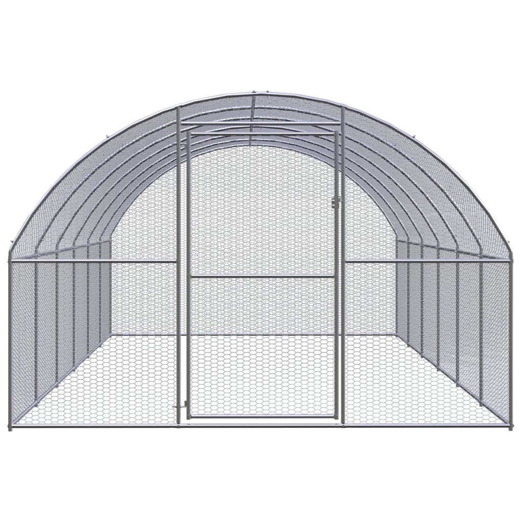 Venkovní klec pro kuřata 3 x 6 x 2 m pozinkovaná ocel
