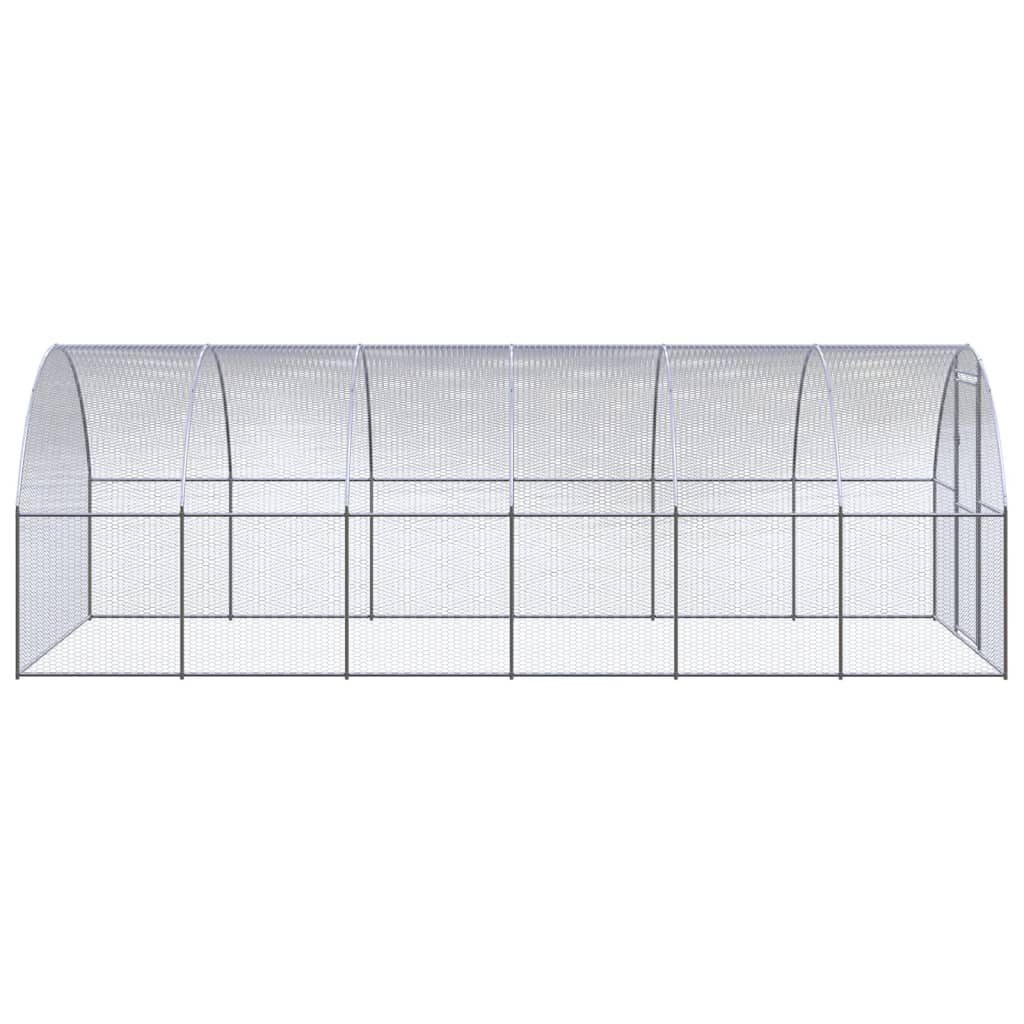 Venkovní klec pro kuřata 3 x 6 x 2 m pozinkovaná ocel