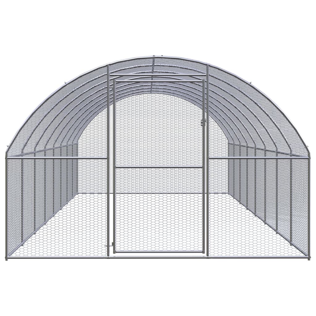 Venkovní klec pro kuřata 3 x 8 x 2 m pozinkovaná ocel