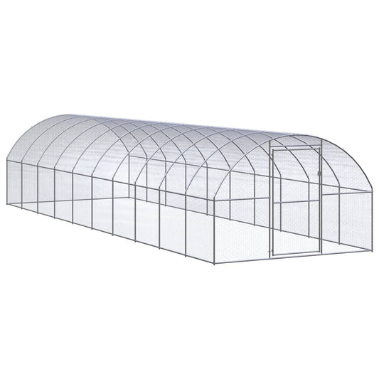 Venkovní klec pro kuřata 3 x 10 x 2 m pozinkovaná ocel