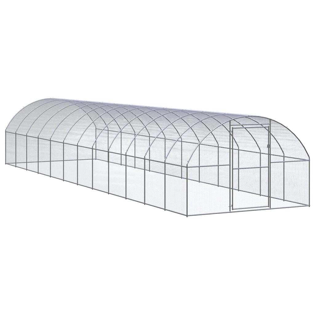 Venkovní klec pro kuřata 3 x 12 x 2 m pozinkovaná ocel