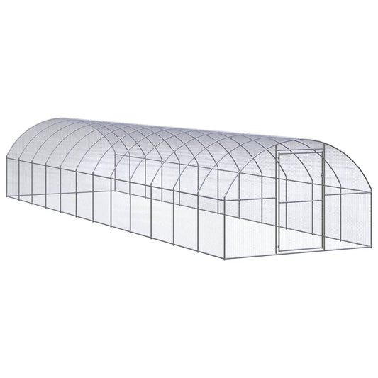 Venkovní klec pro kuřata 3 x 12 x 2 m pozinkovaná ocel