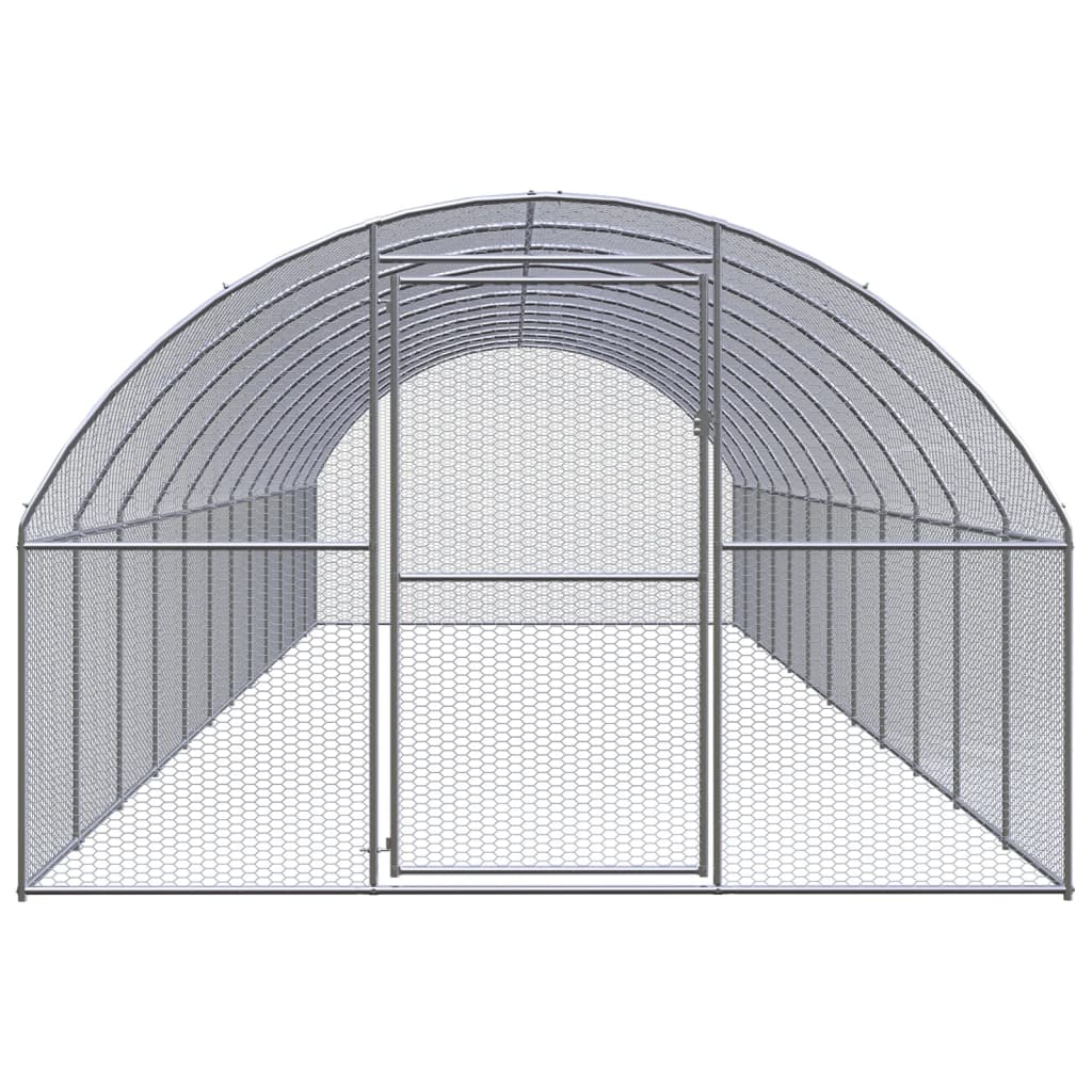 Venkovní klec pro kuřata 3 x 12 x 2 m pozinkovaná ocel