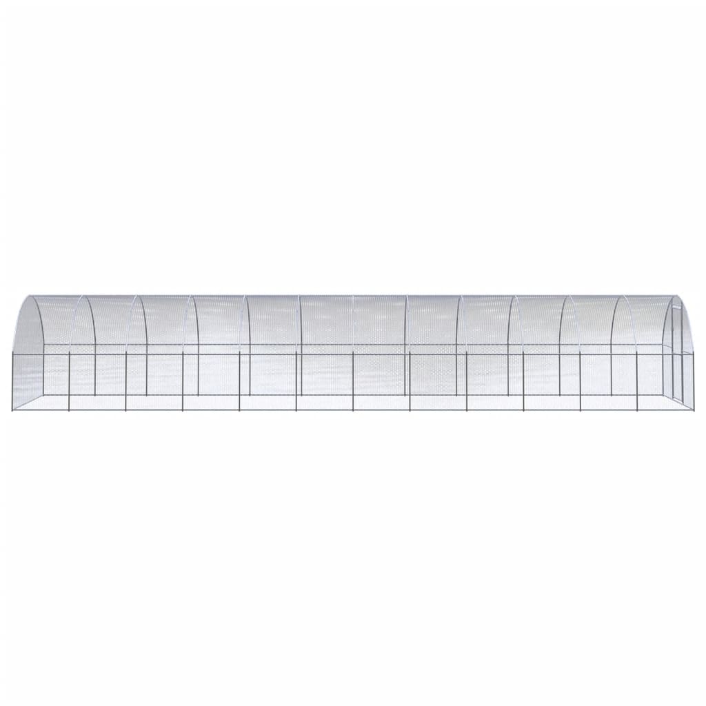 Venkovní klec pro kuřata 3 x 12 x 2 m pozinkovaná ocel