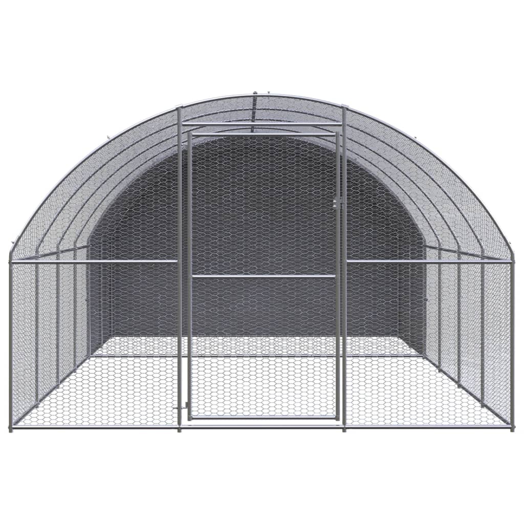 Venkovní klec pro kuřata 3 x 4 x 2 m pozinkovaná ocel