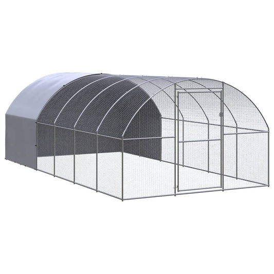 Venkovní klec pro kuřata 3 x 6 x 2 m pozinkovaná ocel