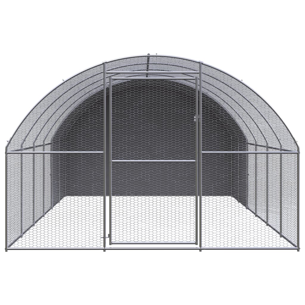 Venkovní klec pro kuřata 3 x 6 x 2 m pozinkovaná ocel