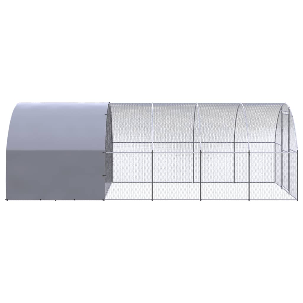 Venkovní klec pro kuřata 3 x 6 x 2 m pozinkovaná ocel