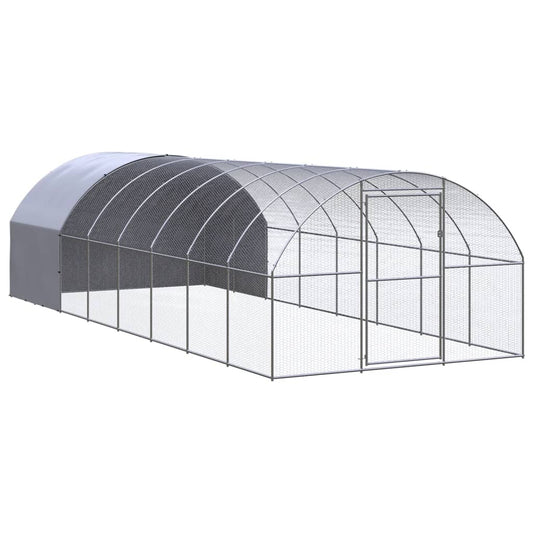 Venkovní klec pro kuřata 3 x 8 x 2 m pozinkovaná ocel