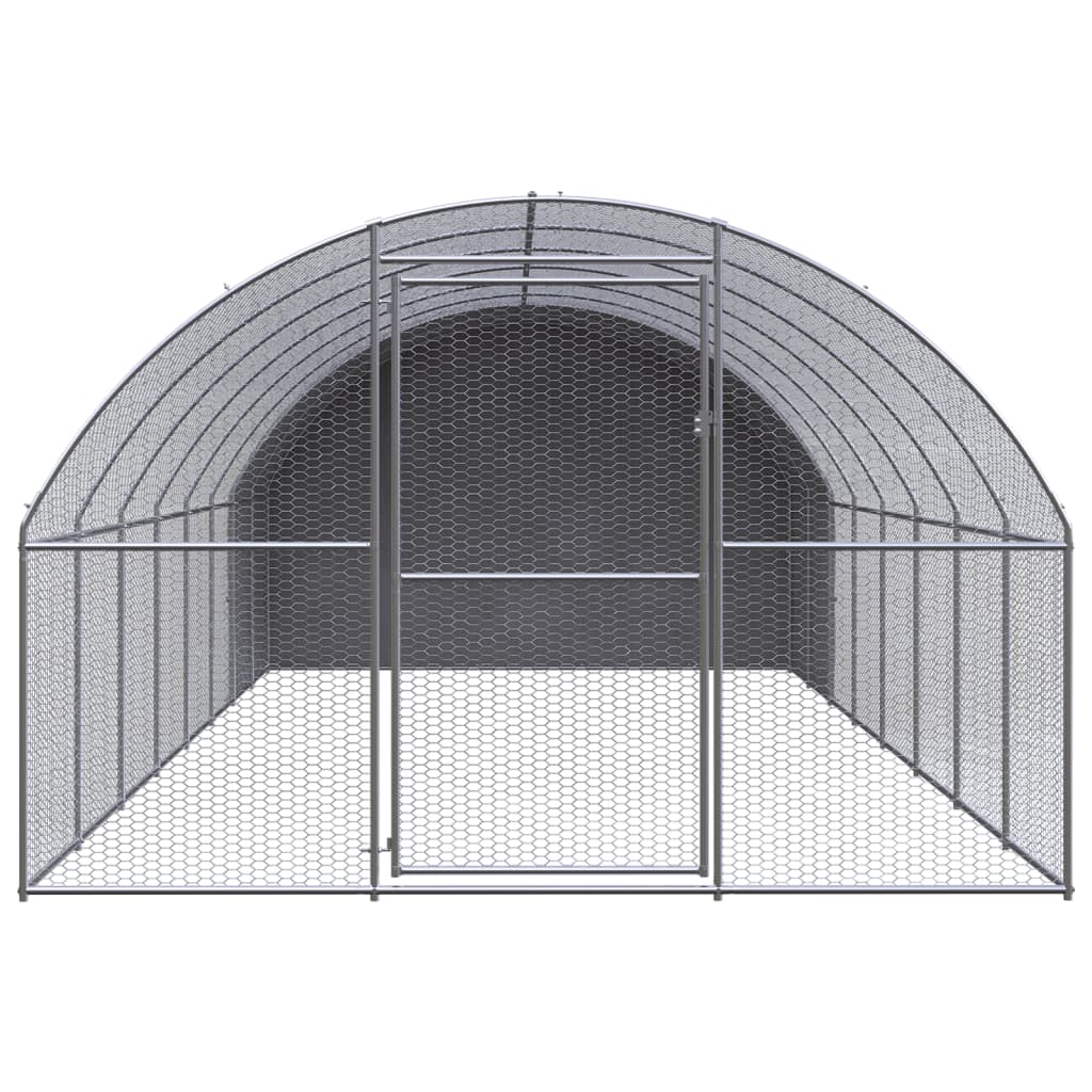 Venkovní klec pro kuřata 3 x 8 x 2 m pozinkovaná ocel