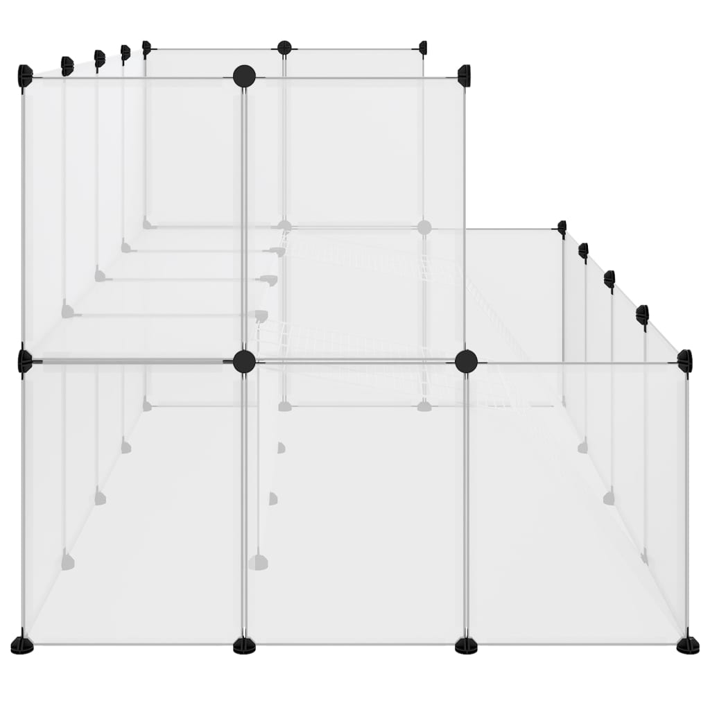 Klec pro malá zvířata průhledná 143 x 107 x 93 cm PP a ocel