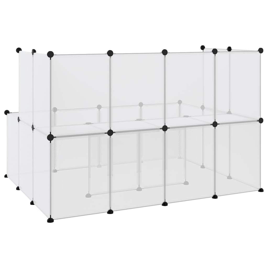 Klec pro malá zvířata průhledná 143 x 107 x 93 cm PP a ocel
