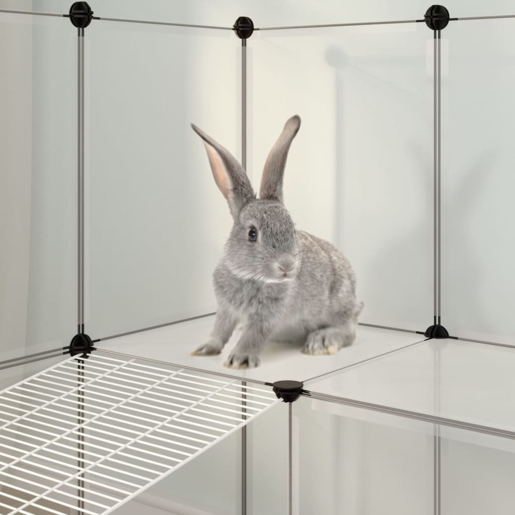 Klec pro malá zvířata průhledná 143 x 107 x 93 cm PP a ocel