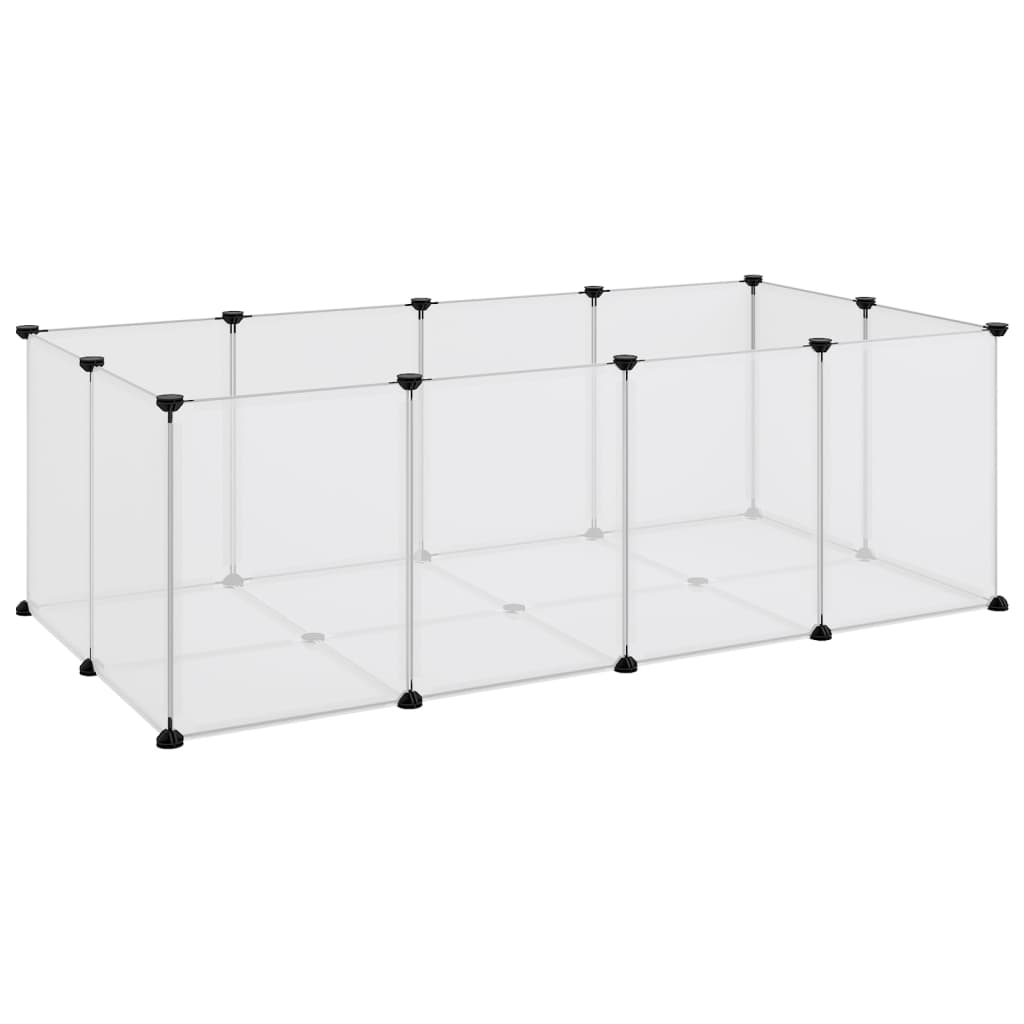 Klec pro malá zvířata průhledná 144 x 74 x 46,5 cm PP a ocel