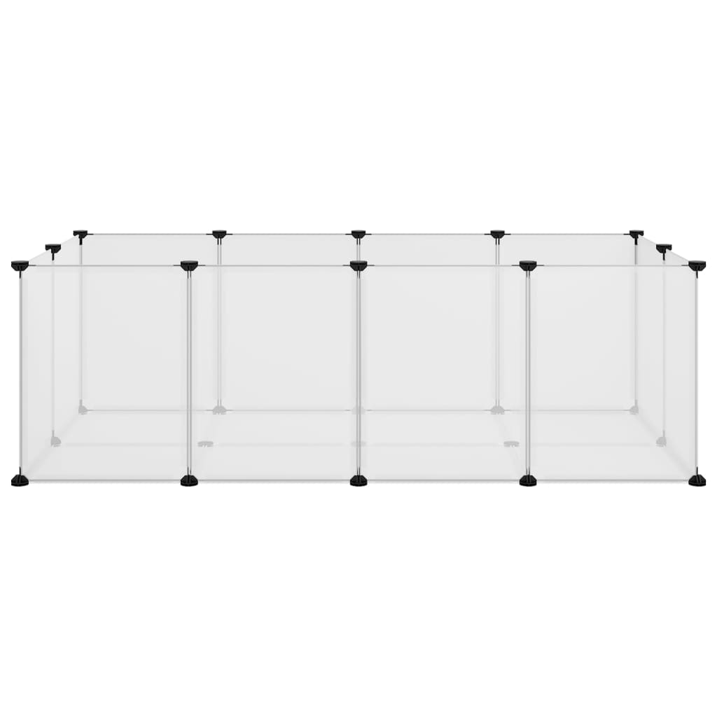 Klec pro malá zvířata průhledná 144 x 74 x 46,5 cm PP a ocel