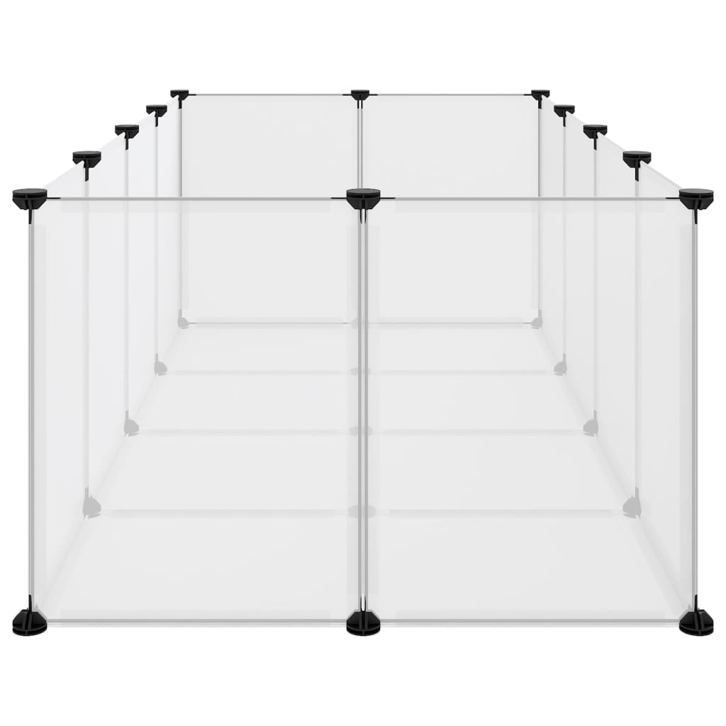 Klec pro malá zvířata průhledná 144 x 74 x 46,5 cm PP a ocel
