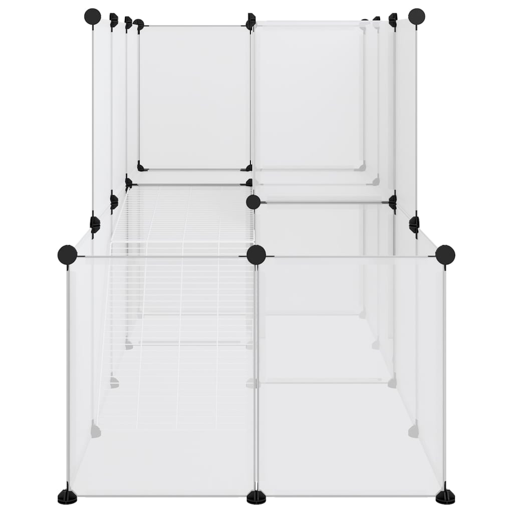 Klec pro malá zvířata průhledná 142 x 74 x 93 cm PP a ocel
