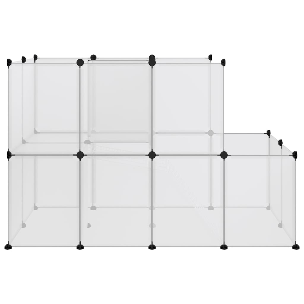 Klec pro malá zvířata průhledná 142 x 74 x 93 cm PP a ocel