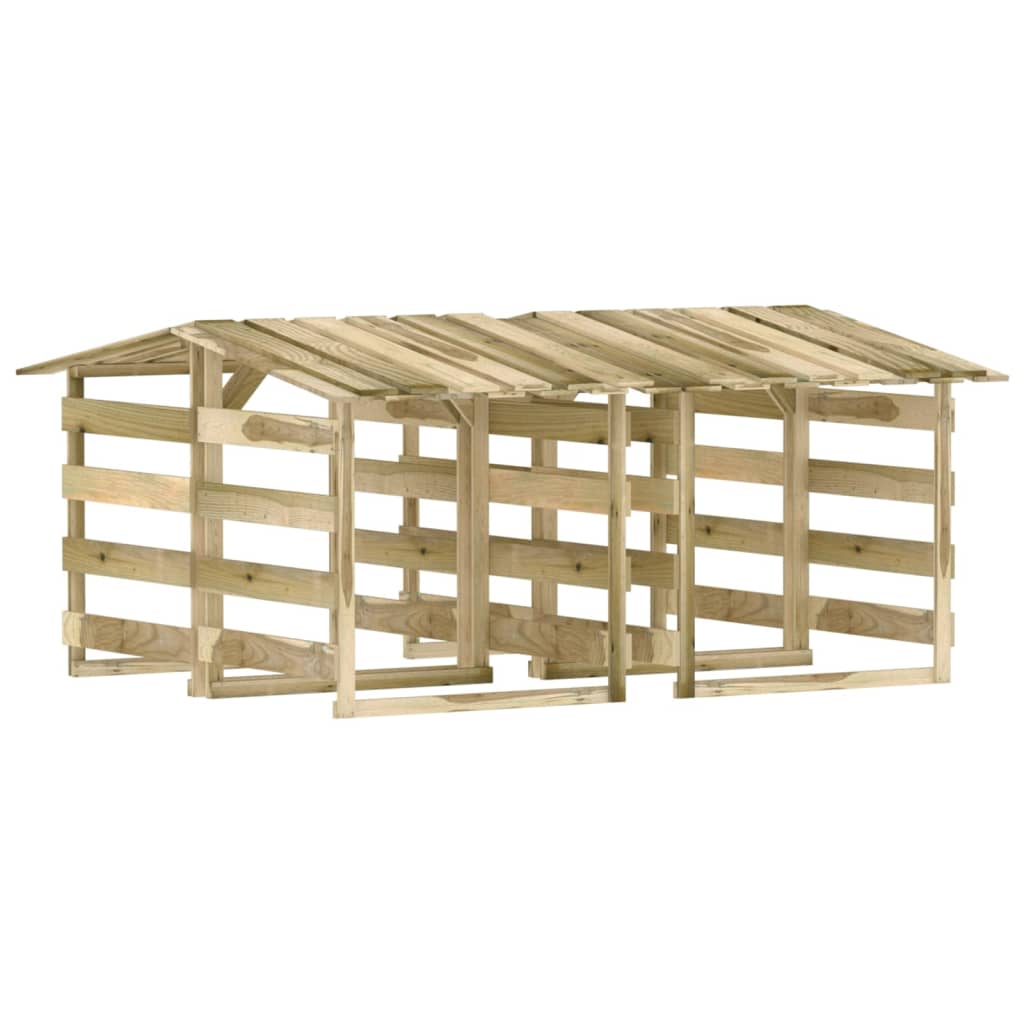Pergoly se střechou 4 ks 100x90x100 cm impregnovaná borovice