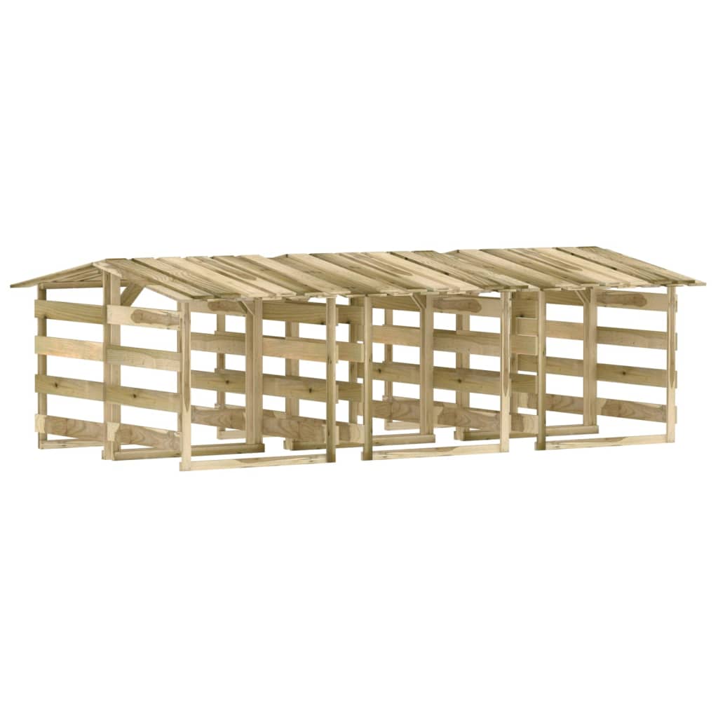 Pergoly se střechou 6 ks 100x90x100 cm impregnovaná borovice