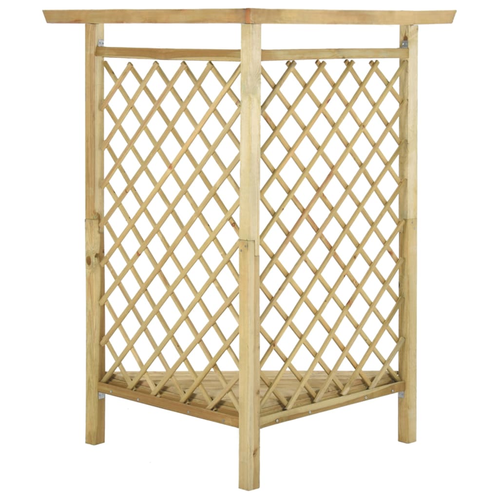 Rohová pergola s lavicí 166 x 81 x 174 cm impregnovaná borovice