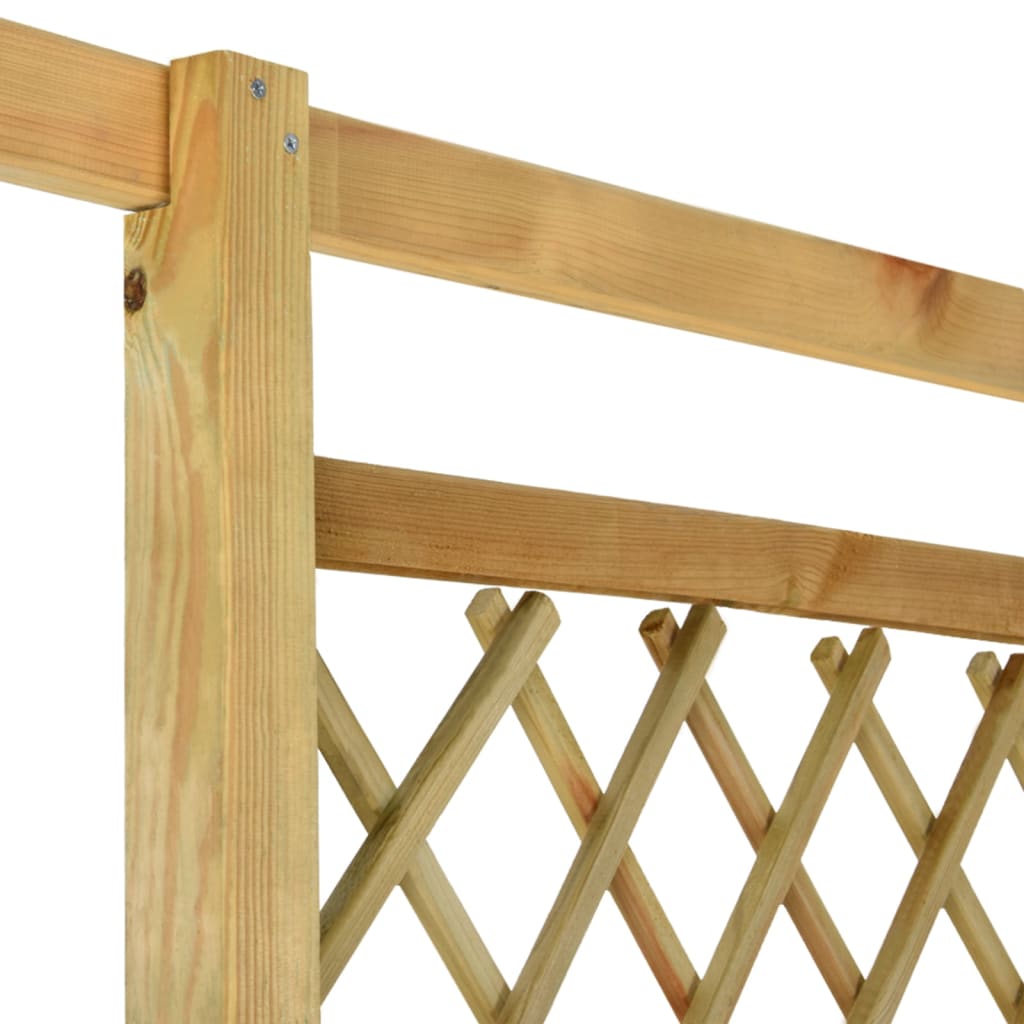 Rohová pergola s lavicí 166 x 81 x 174 cm impregnovaná borovice