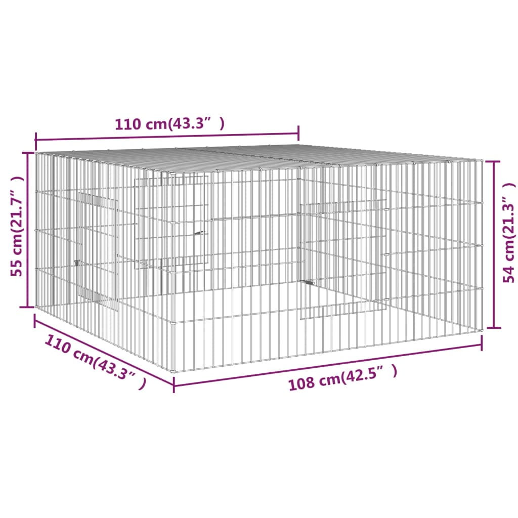 Klec pro králíka 110 x 110 x 55 cm pozinkované železo