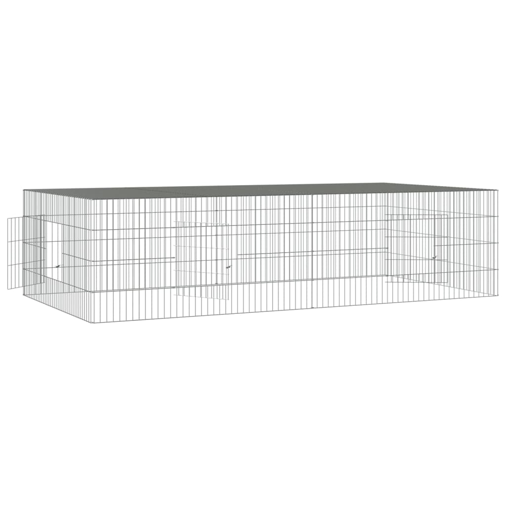 2dílná klec pro králíka 220 x 110 x 55 cm pozinkované železo