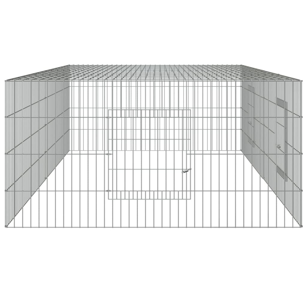 2dílná klec pro králíka 220 x 110 x 55 cm pozinkované železo