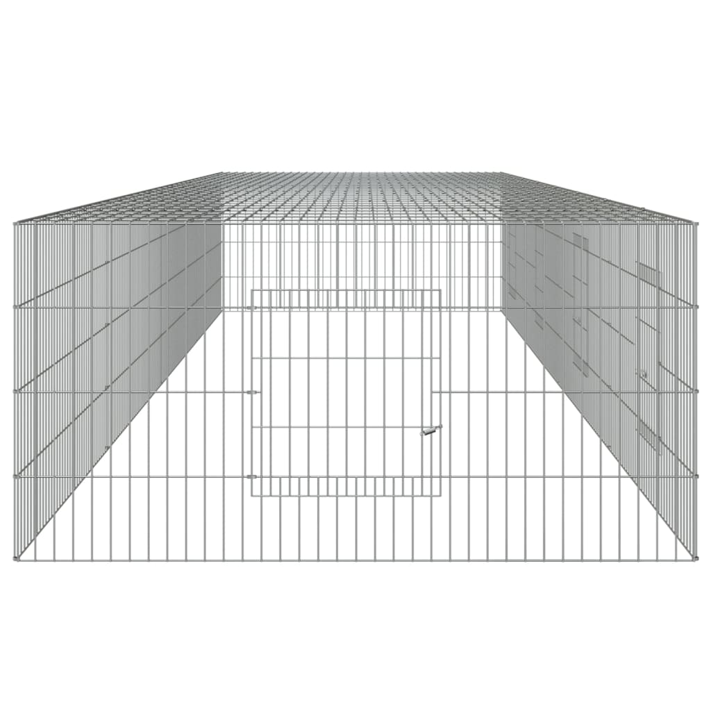4dílná klec pro králíka 433 x 109 x 54 cm pozinkované železo