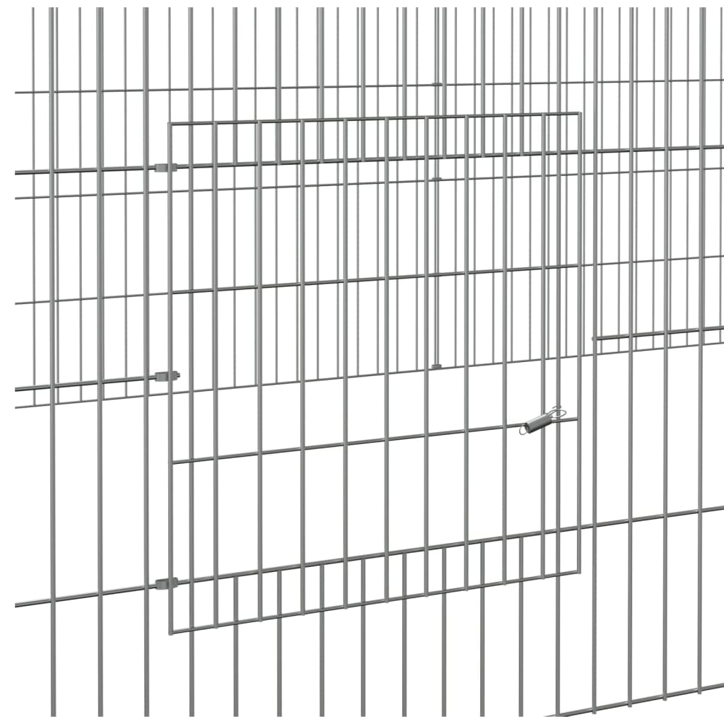 4dílná klec pro králíka 433 x 109 x 54 cm pozinkované železo
