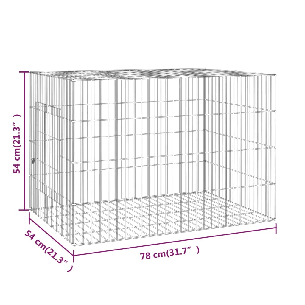 Klec pro králíka 78 x 54 x 54 cm pozinkované železo