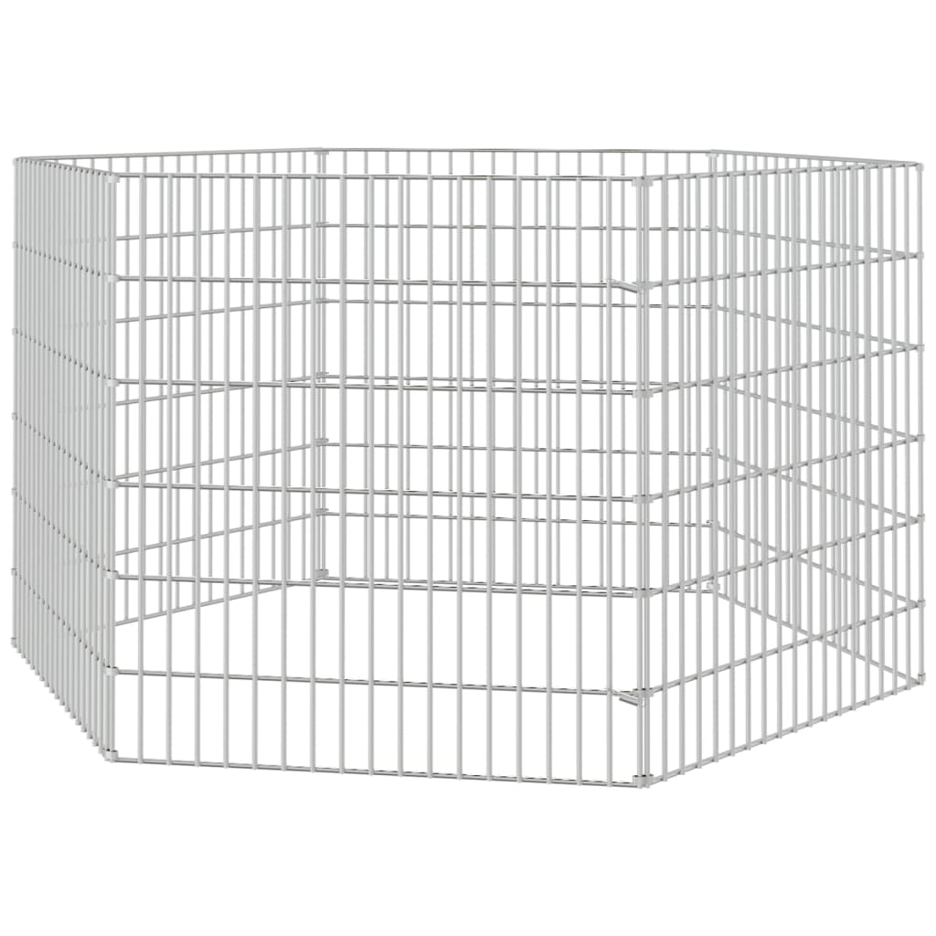 Ohrádka pro zvířata 6 panelů 54 x 60 cm pozinkované železo