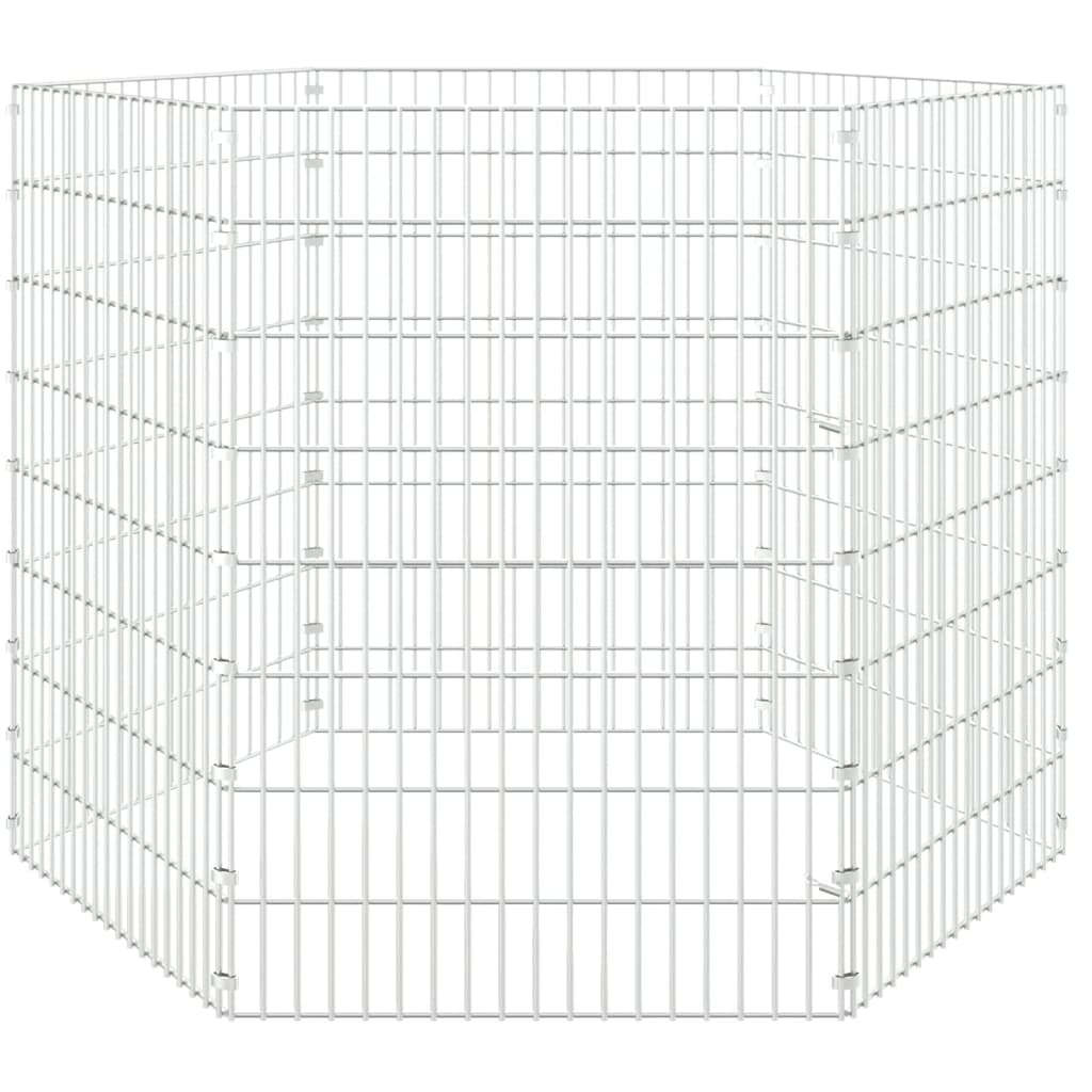 Ohrádka pro zvířata 6 panelů 54 x 80 cm pozinkované železo
