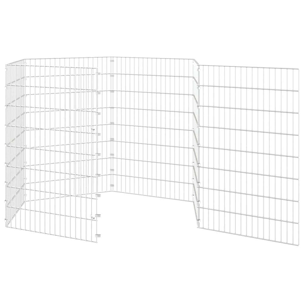 Ohrádka pro zvířata 6 panelů 54 x 80 cm pozinkované železo