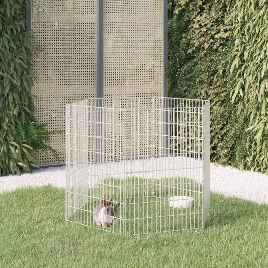 Ohrádka pro zvířata 6 panelů 54 x 80 cm pozinkované železo