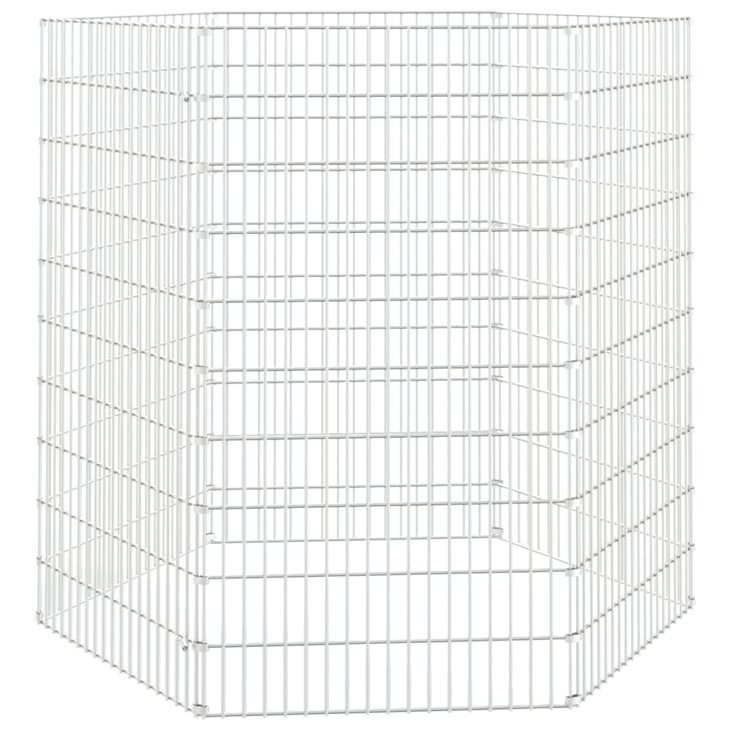 Ohrádka pro zvířata 6 panelů 54 x 100 cm pozinkované železo