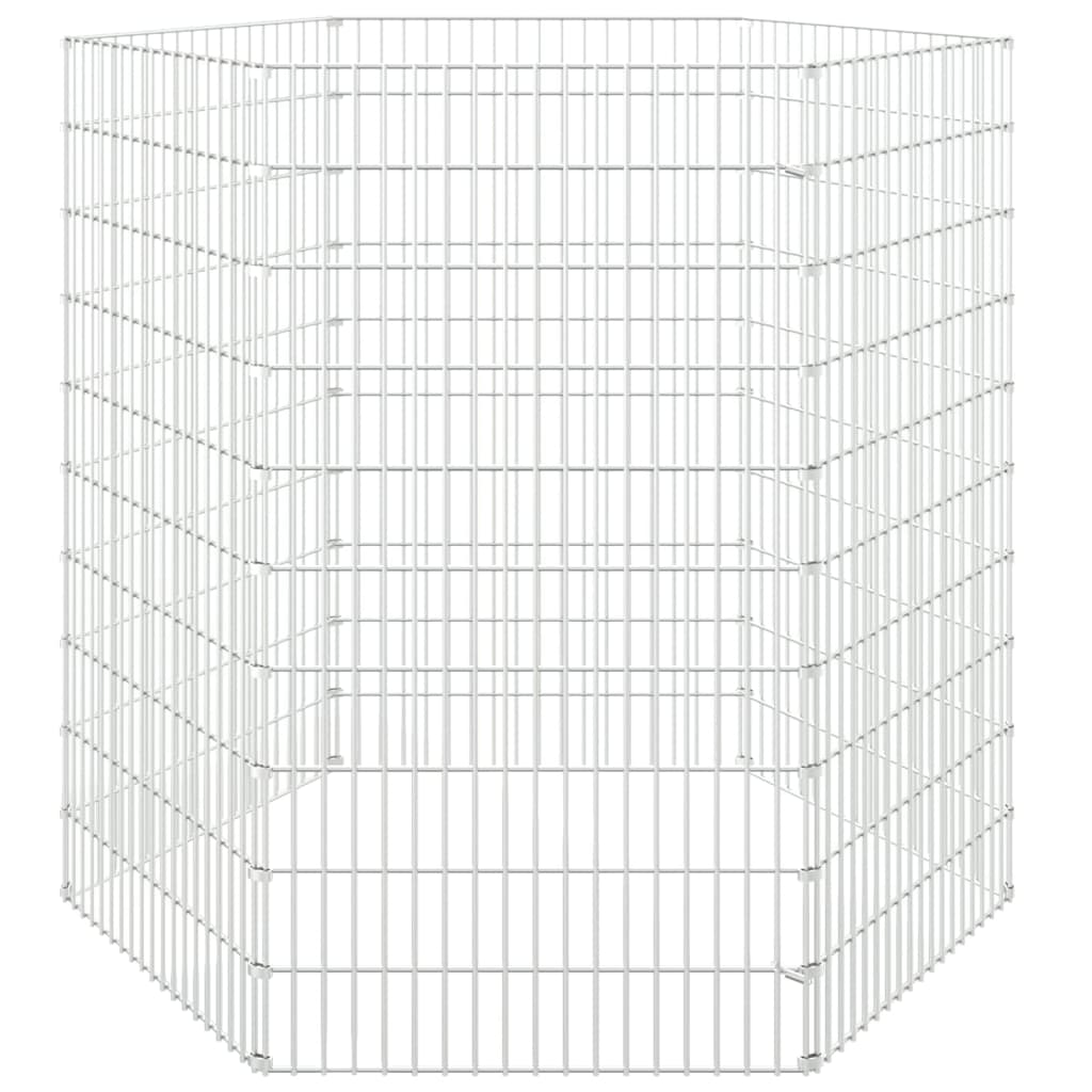 Ohrádka pro zvířata 6 panelů 54 x 100 cm pozinkované železo