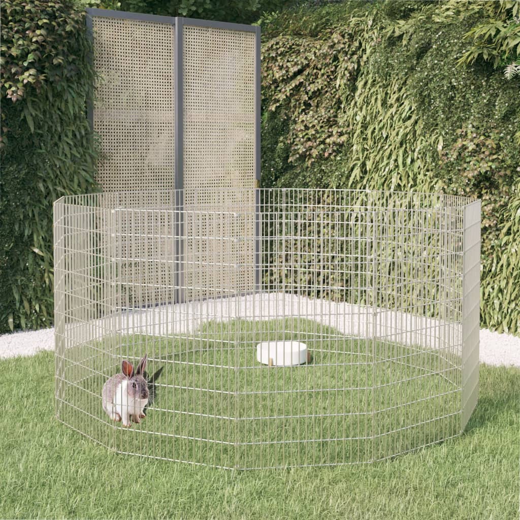 Ohrada pro volný výběh zvířat 12dílná 54 x 100 cm pozinkovaná ocel