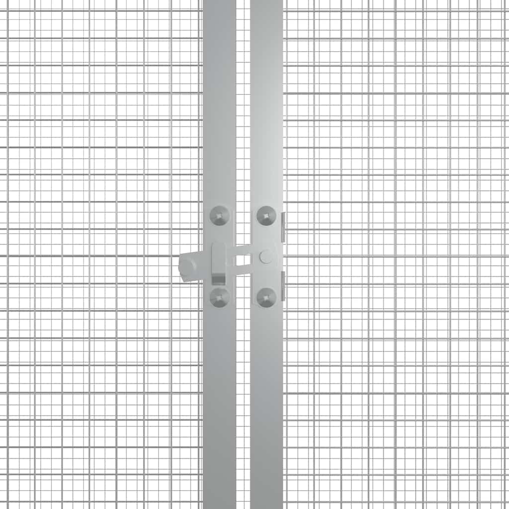Klec pro kuřata šedá 200 x 91 x 100 cm pozinkovaná ocel
