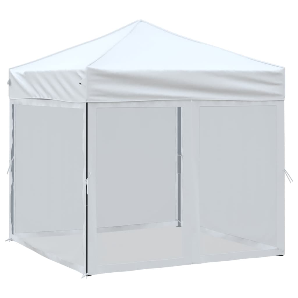 Skládací party stan s bočními stěnami bílý 2 x 2 m