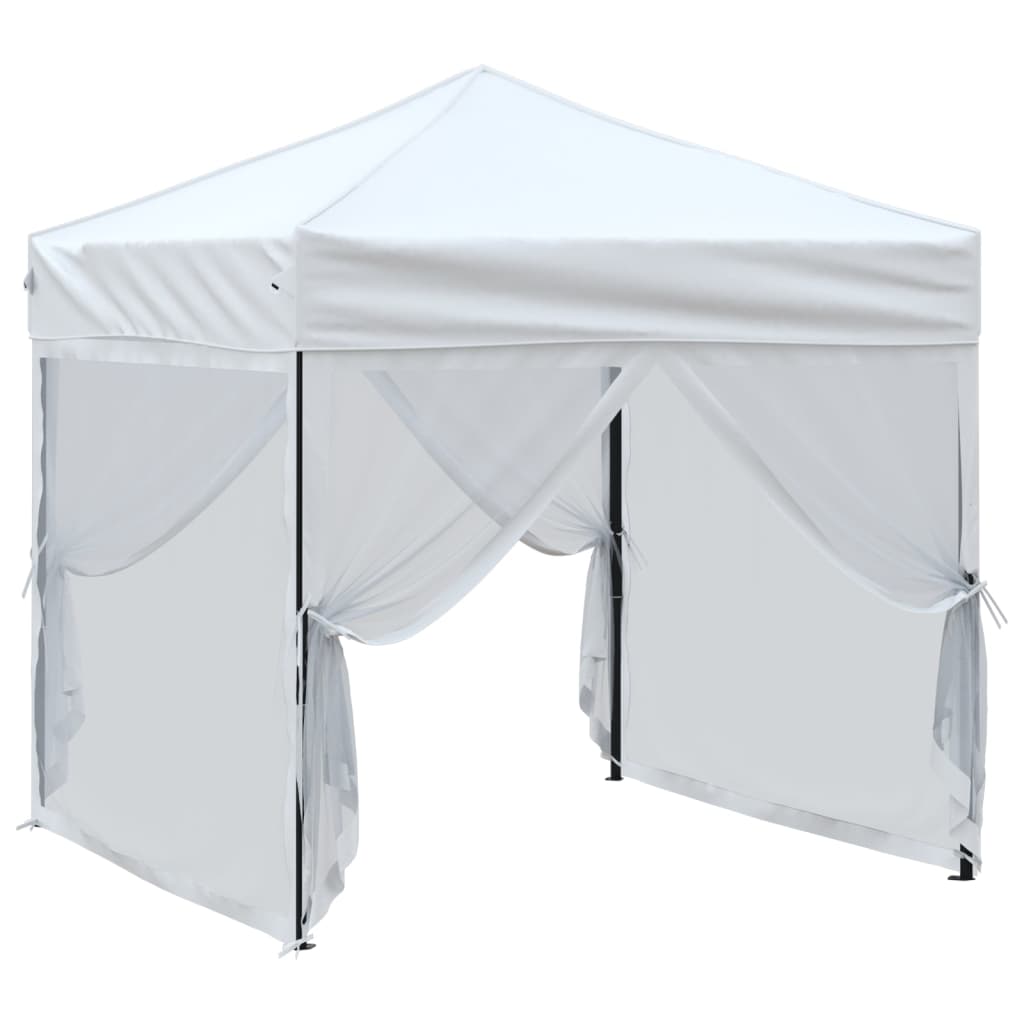 Skládací party stan s bočními stěnami bílý 2 x 2 m