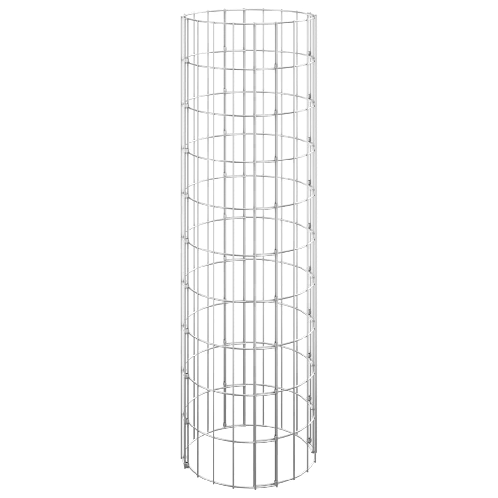 Kruhové gabionové záhony 3 ks pozinkovaná ocel Ø 30 x 100 cm